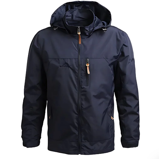 Newlin | Men’s Waterproof Outdoor Jacket – Lightweight Rain Coat with Adjustable Hood