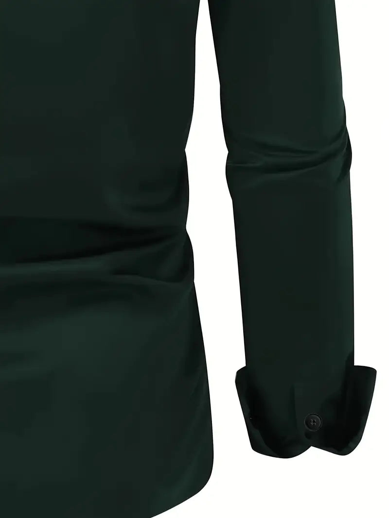 Men’s Formal Dress Shirt – Long Sleeve Ceremony Shirt – Classic Elegant Style for Events