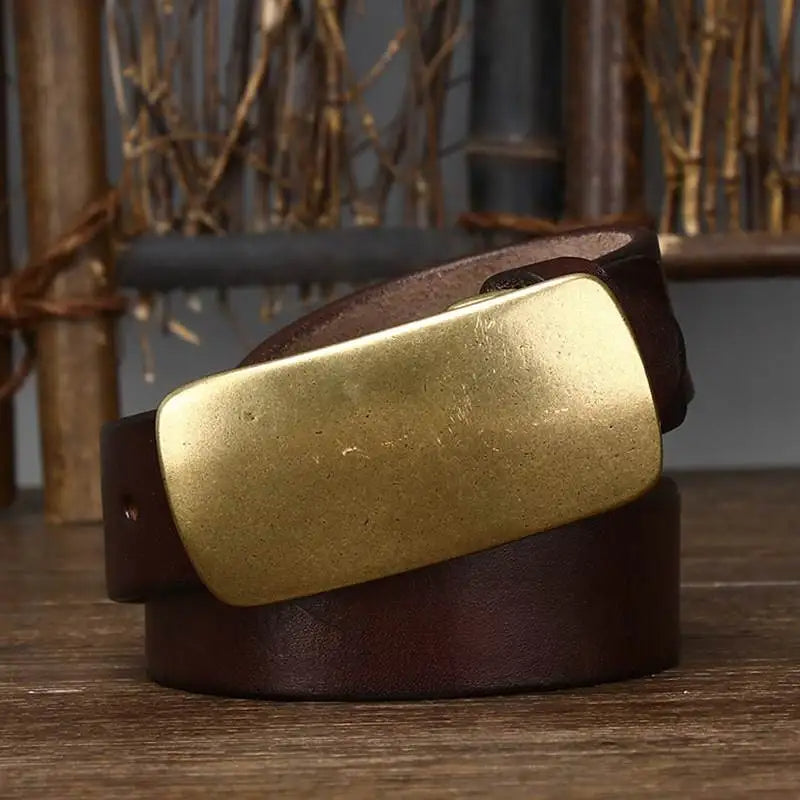 Hercules Men Waist Brass Buckle Belt