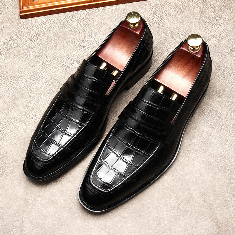 Men’s Crocodile Men Pattern Leather Loafers – Elegant, Durable & Comfortable