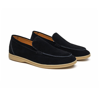 Men's comfortable slip-on loafers with rubber sole