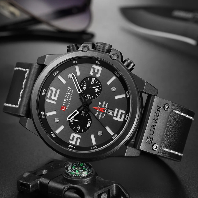 The Hudson Classic Watch – Men’s Elegant Analog Wristwatch with Leather Strap