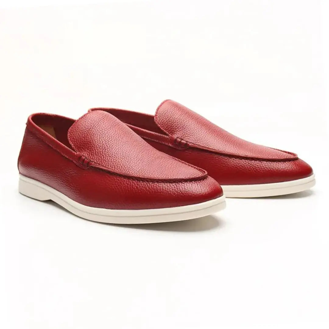 Men’s Cowhide Leather Loafers – Classic Slip-On Dress Shoes with Comfort Sole