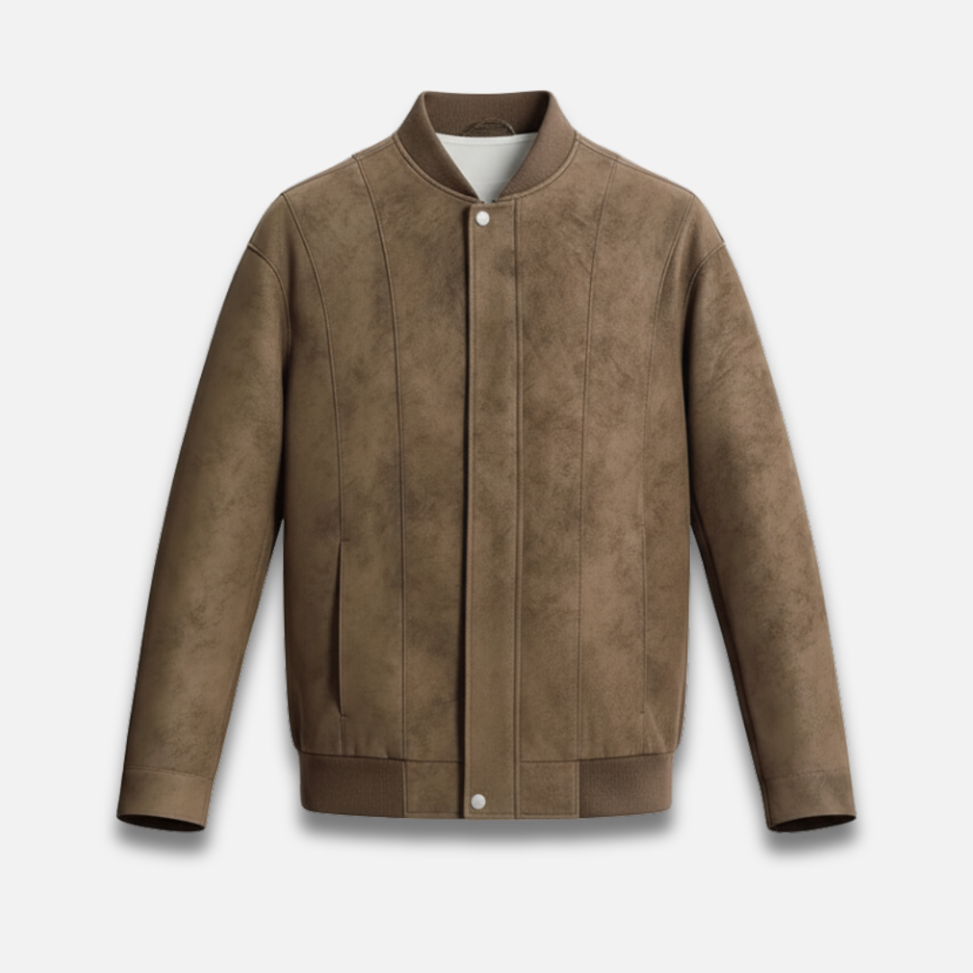 Men’s Classic Suede Bomber Jacket