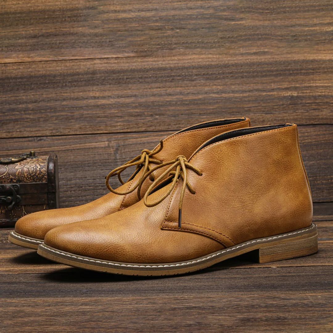 Genuine Leather Chukka Boots Loafers Men