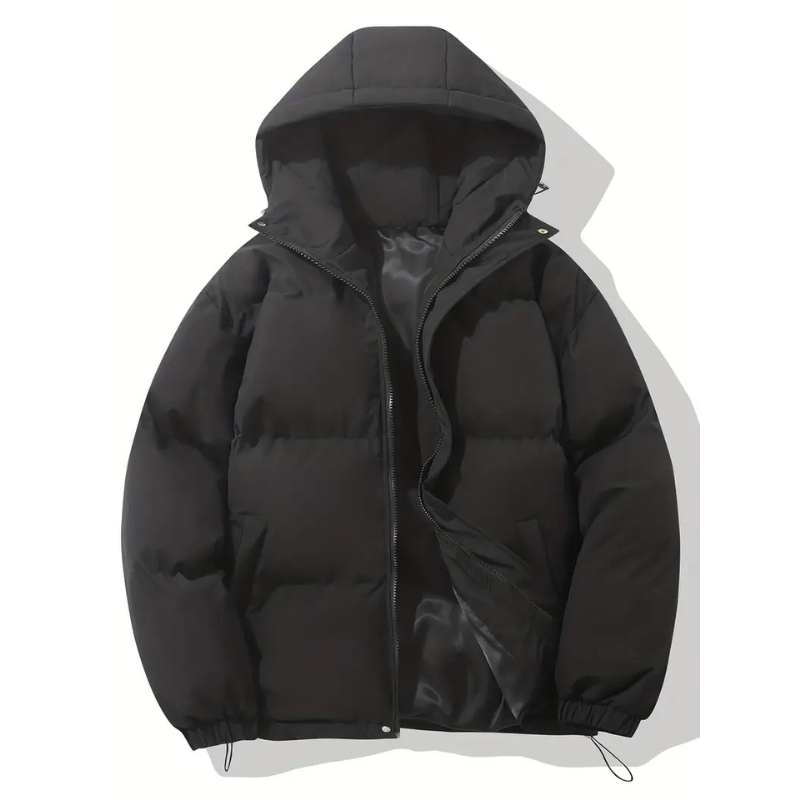 Men’s Classic Hooded Down Puffer Jacket – Warm & Stylish Winter Coat