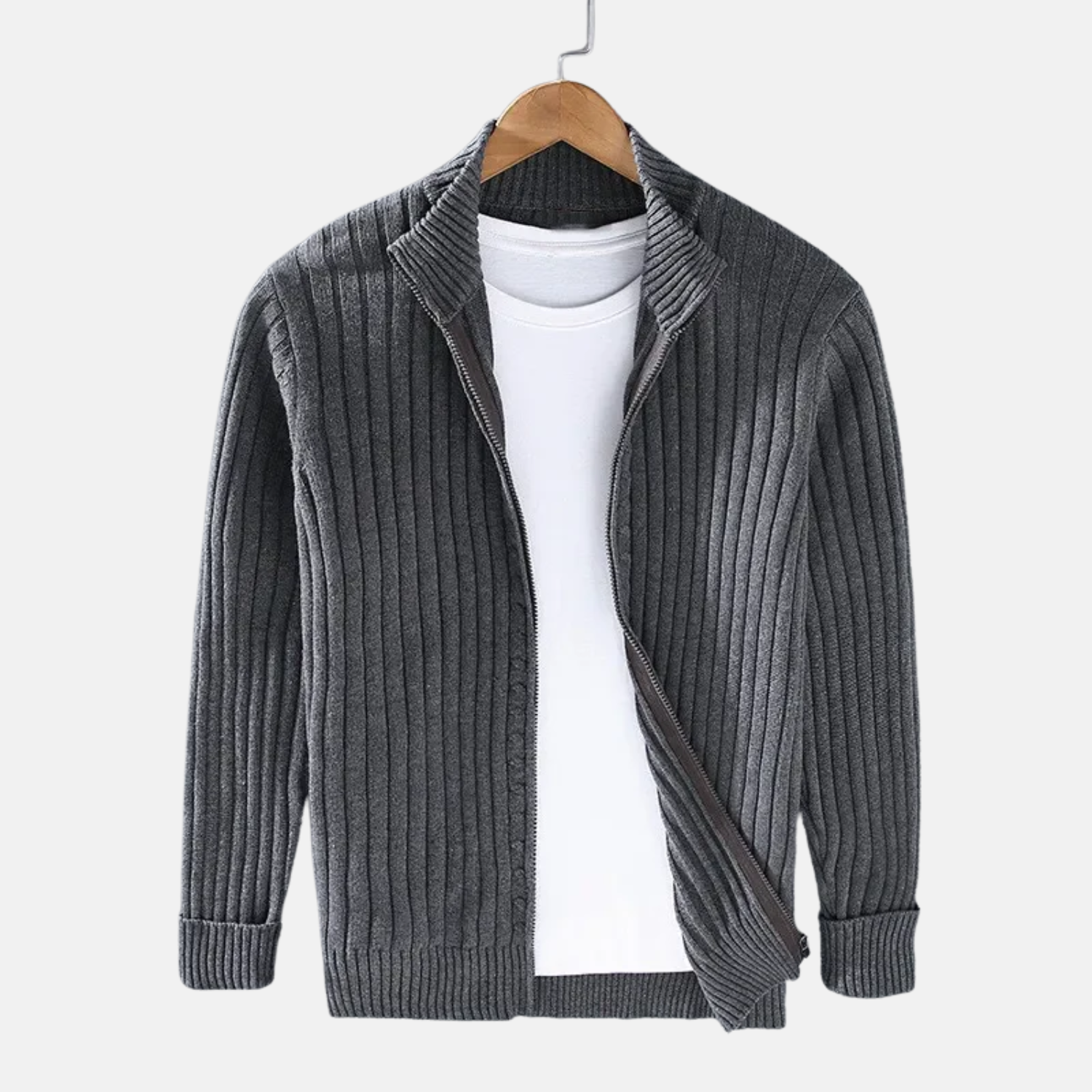 Men’s Wool Zip Cardigan Vest – Chic Style & Everyday Comfort