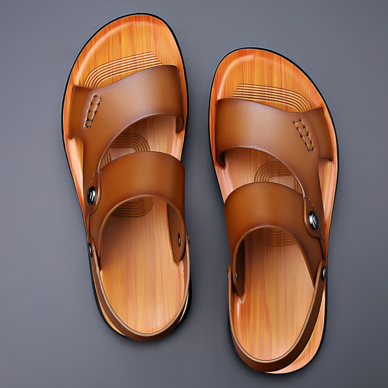 Avenwood Men Cushioned Leather Sandals