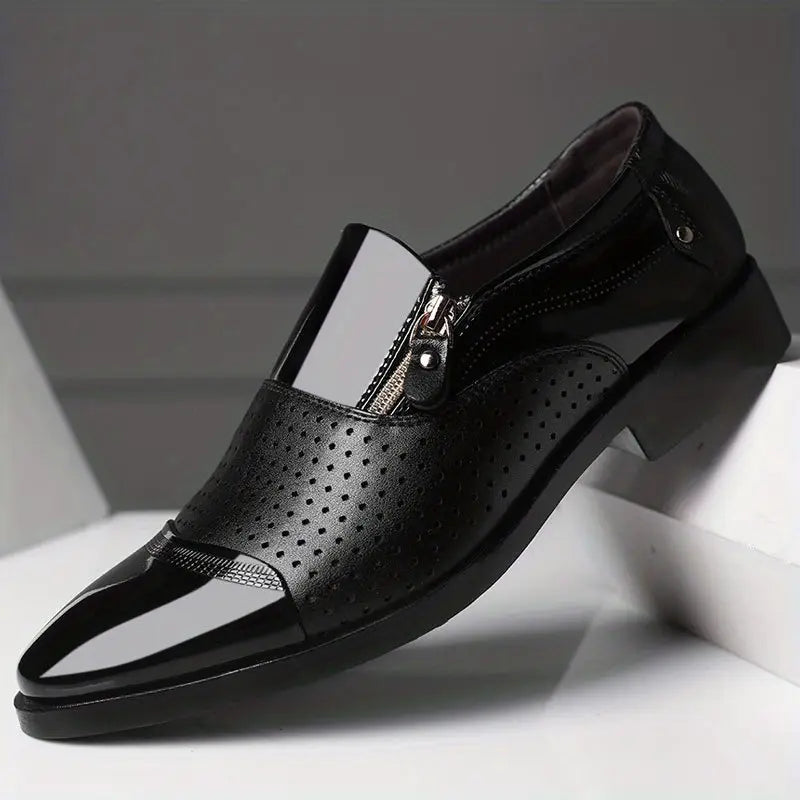 Spraykis | Men's Dress Loafers with Side Zipper – Comfortable Slip-On
