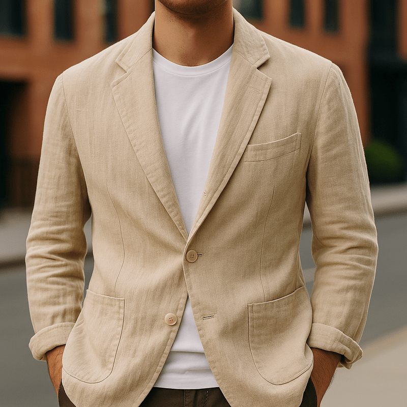 Men Lino Linen Blazer