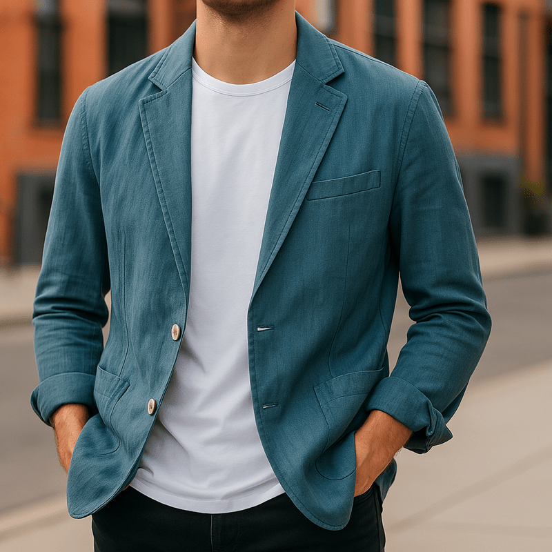 Men Lino Linen Blazer