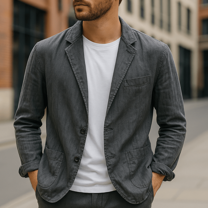Men Lino Linen Blazer