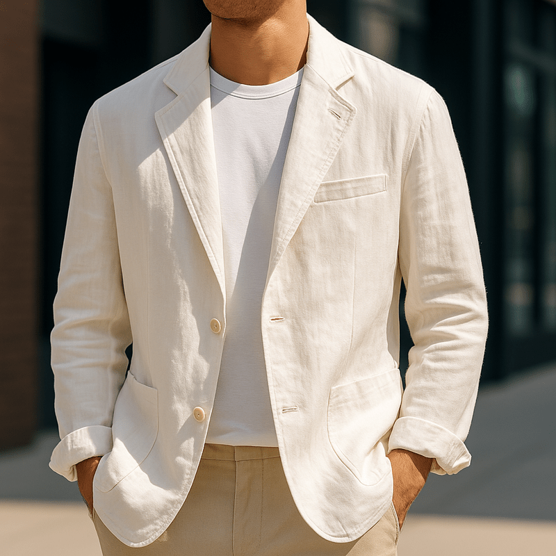 Men Lino Linen Blazer