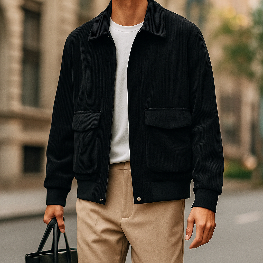 Milano - Corduroy Men Zipper Premium Cotton Jacket