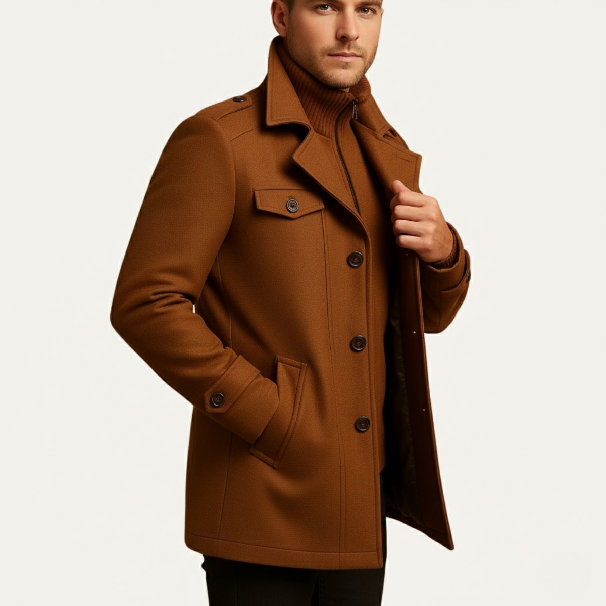 The Westminster Warm Coat – Men’s Classic British Overcoat