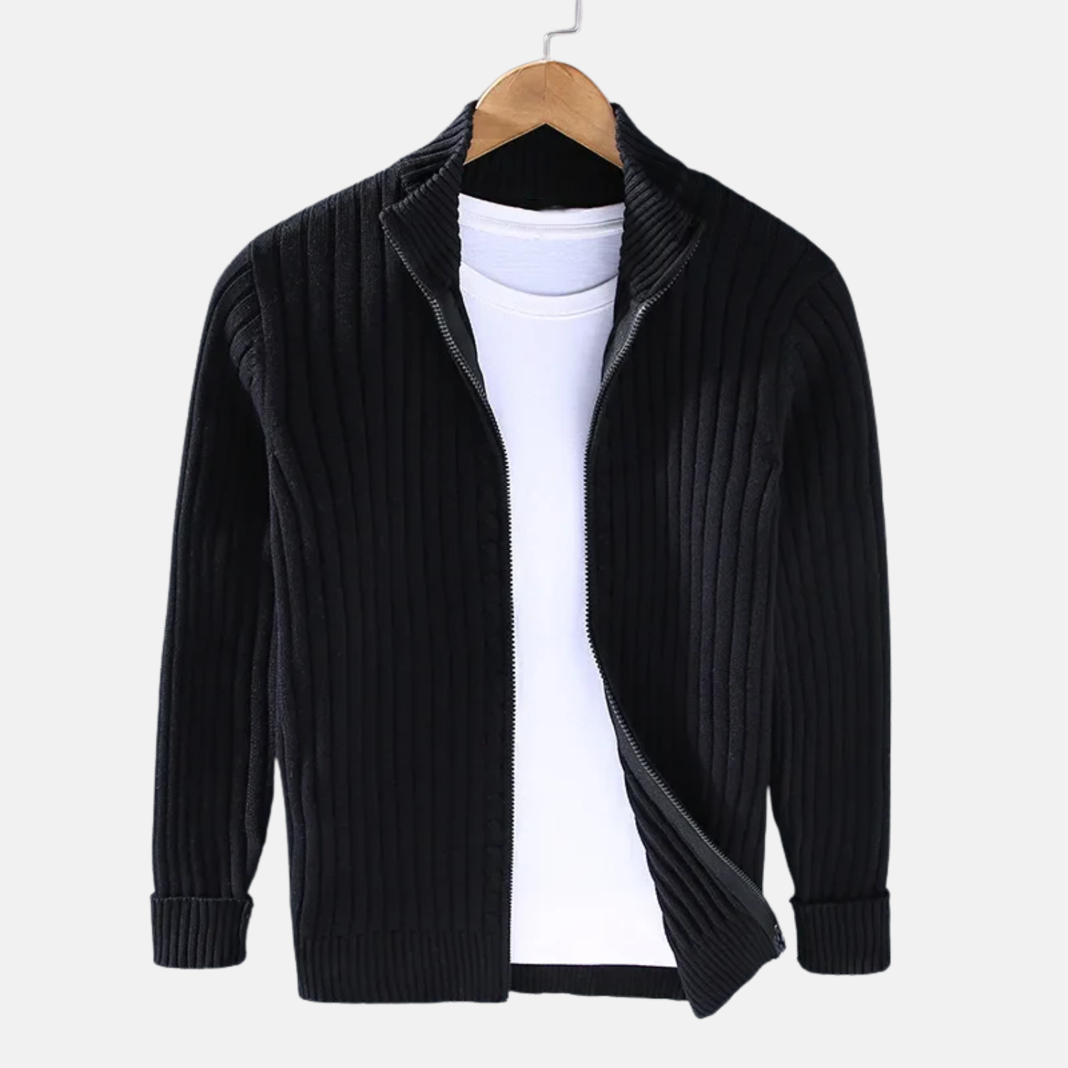 Men’s Wool Zip Cardigan Vest – Chic Style & Everyday Comfort