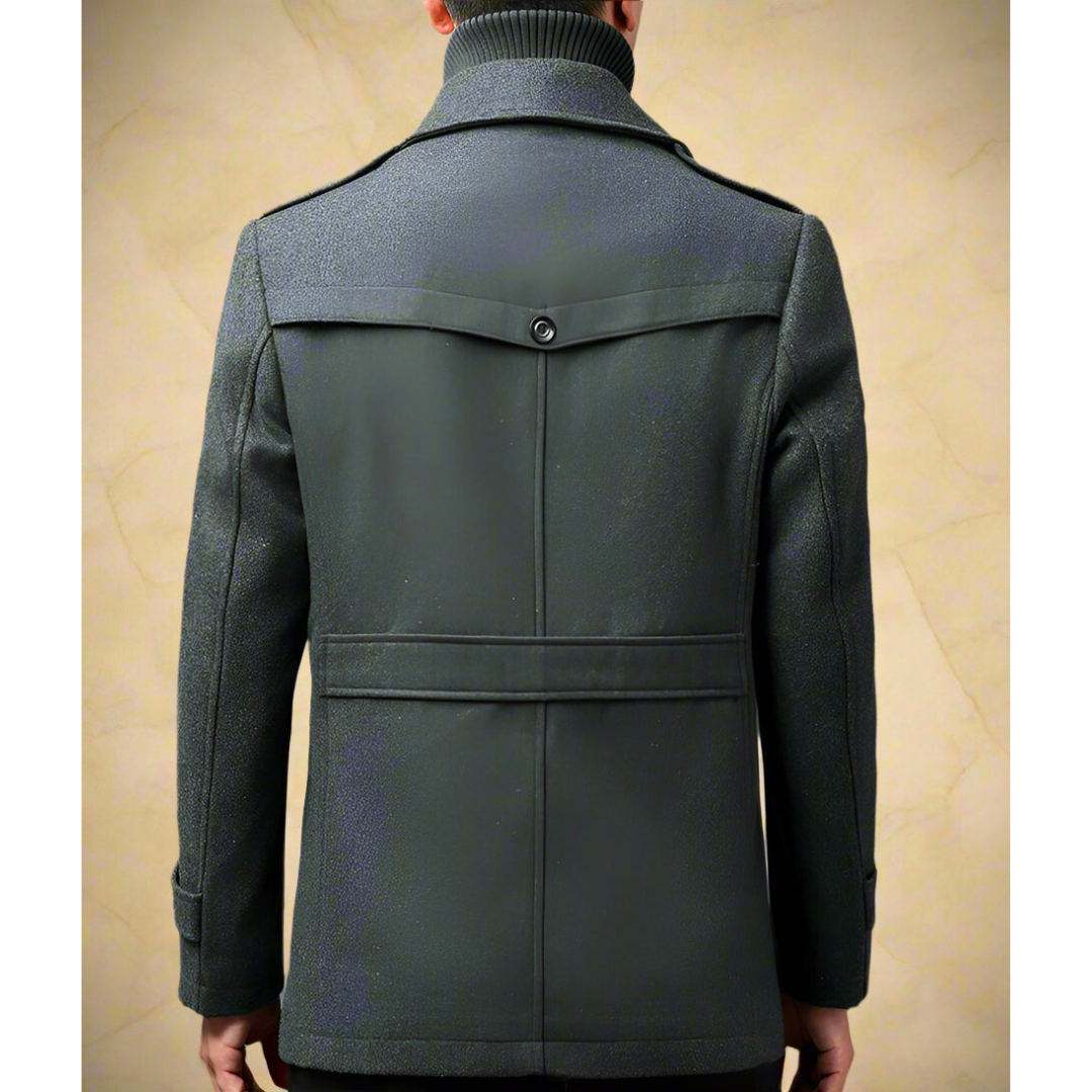 Massimo Men’s Trench Coat – Classic Long Overcoat | Timeless British Elegance