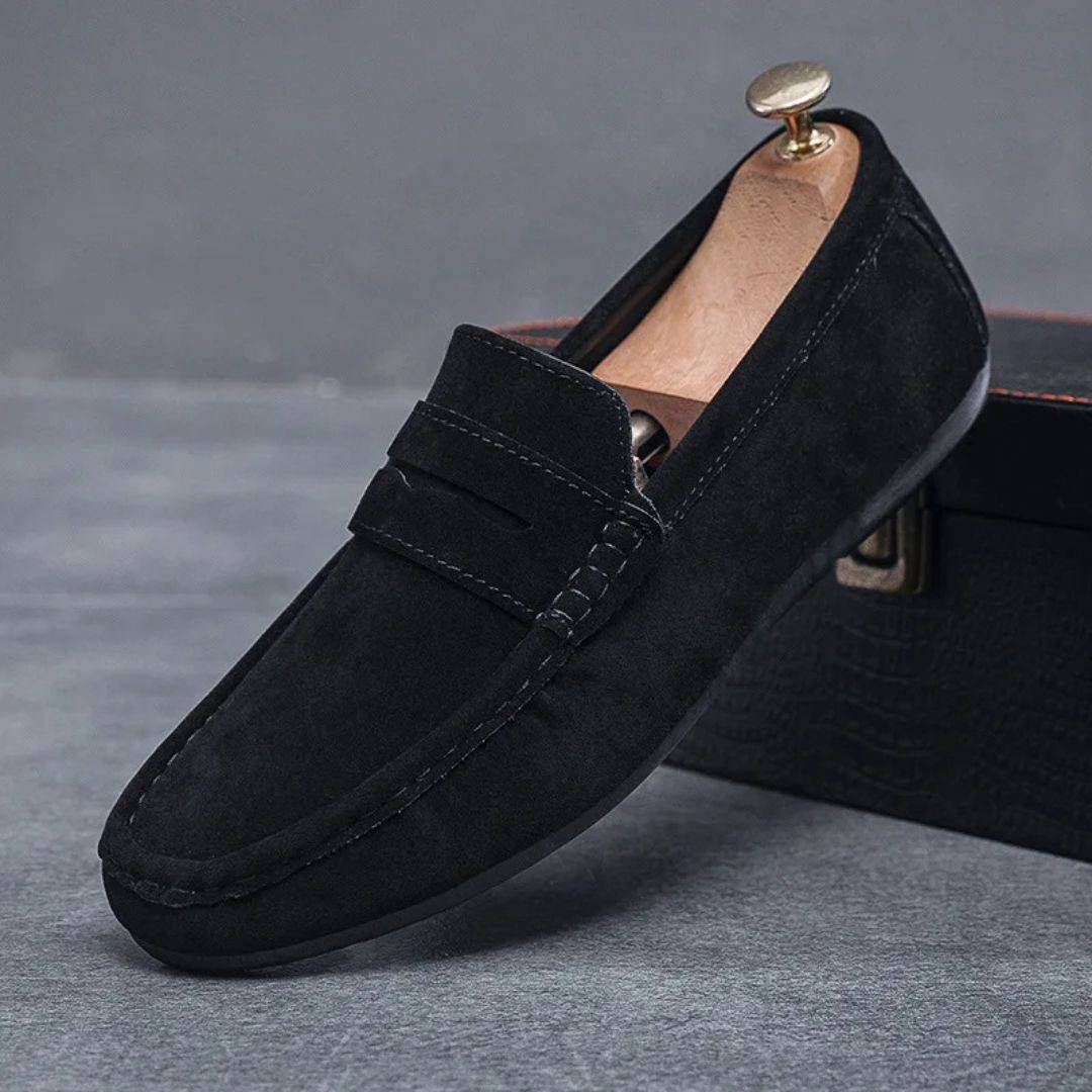 Suede Men Comfortable Slip On Versatile Driving Loafers