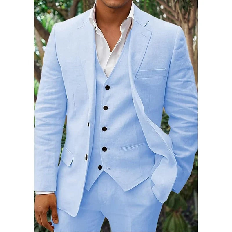 Classic Men’s Suit – 3-Piece Set with Vest