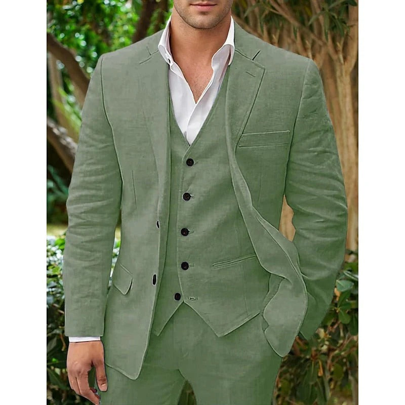 Classic Men’s Suit – 3-Piece Set with Vest