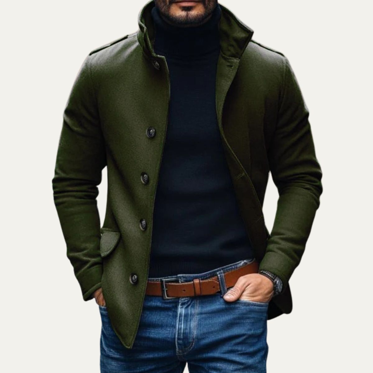 Wool Coat – Men’s Smart Tailored Overcoat | Classic Winter Elegance