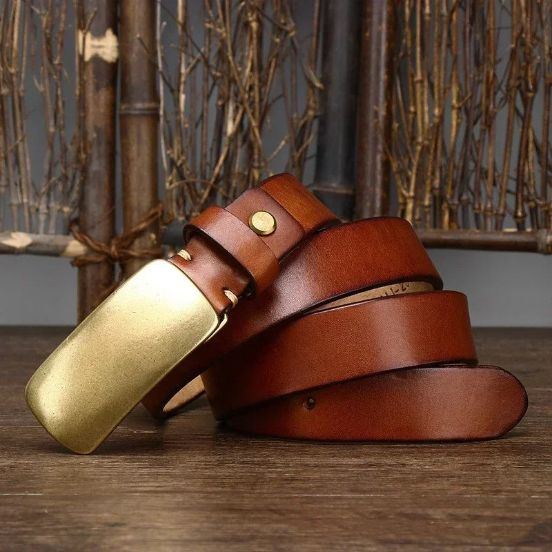 Hercules Men Waist Brass Buckle Belt