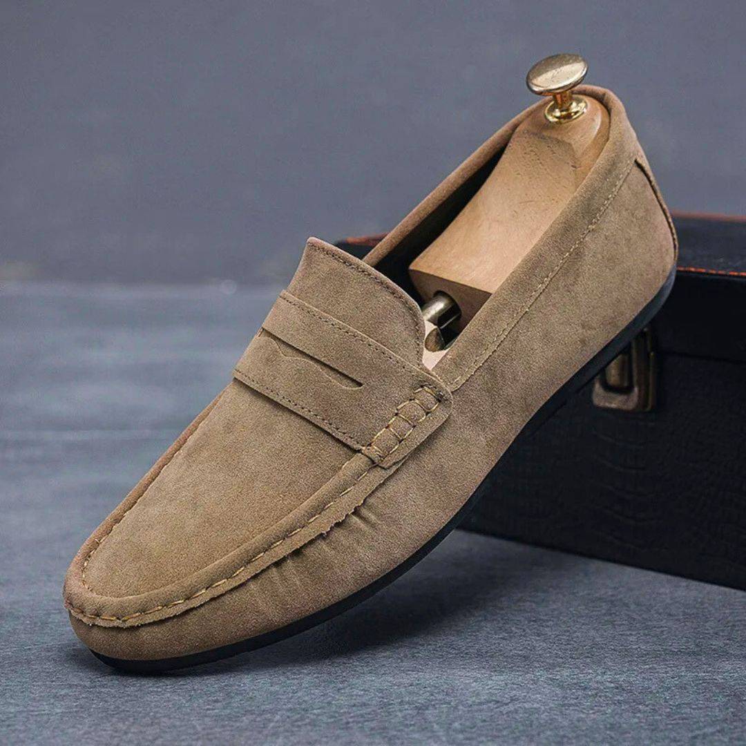 Suede Men Comfortable Slip On Versatile Driving Loafers