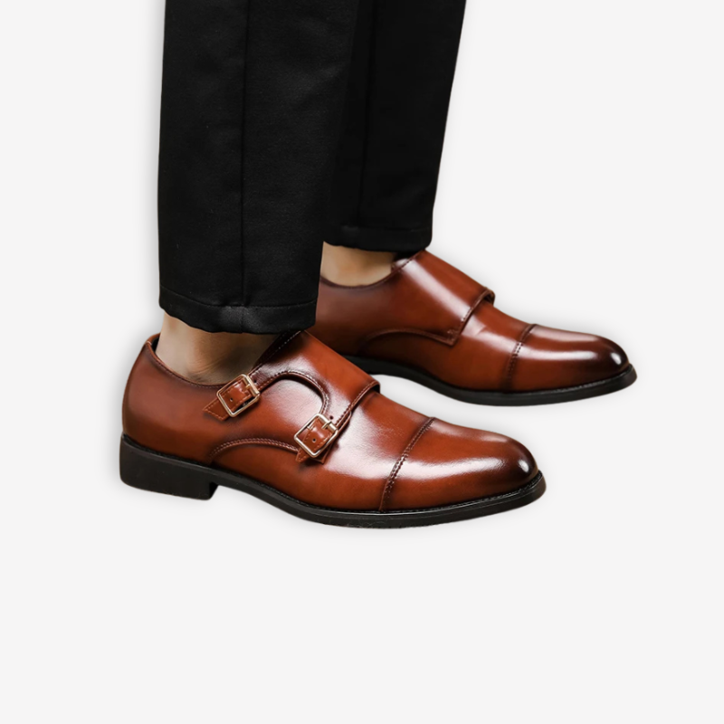 Men’s Double Buckle Loafers – Timeless Elegance & Modern Comfort