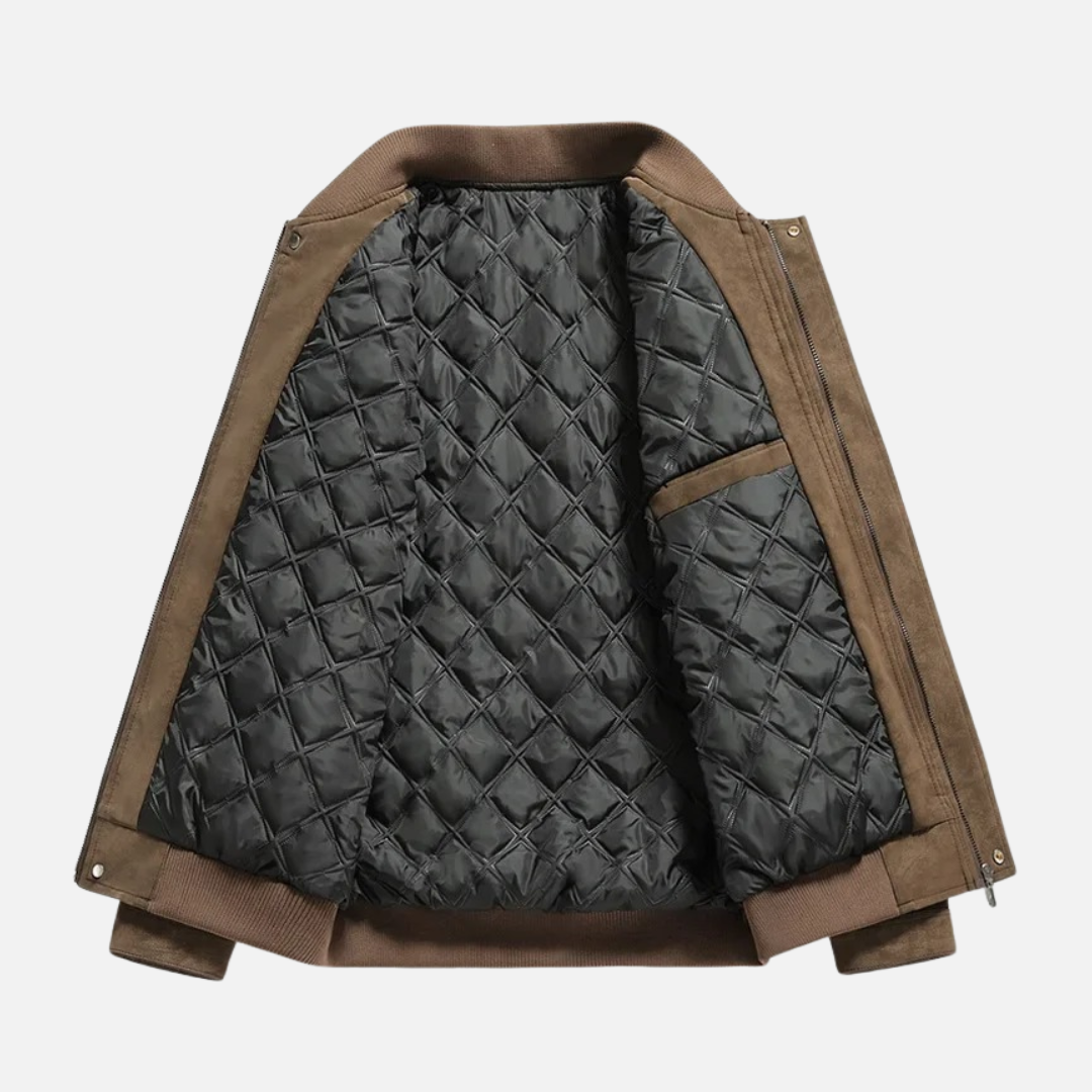 Men’s Classic Suede Bomber Jacket