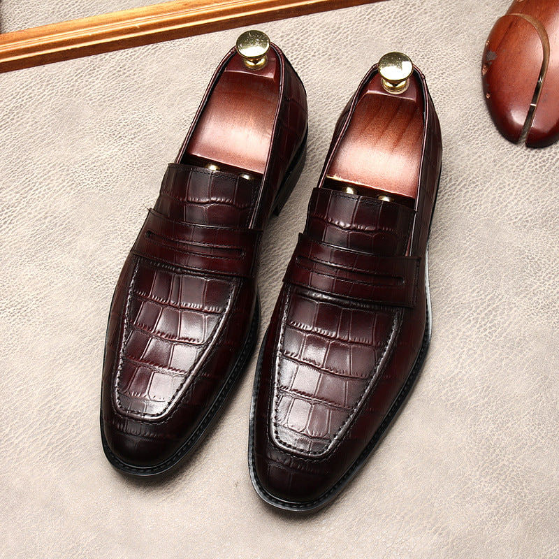 Men’s Crocodile Men Pattern Leather Loafers – Elegant, Durable & Comfortable