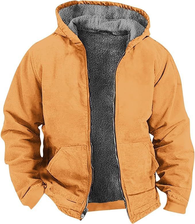 Men’s Fleece-Lined Jacket – Waterproof and Windproof Outdoor Coat