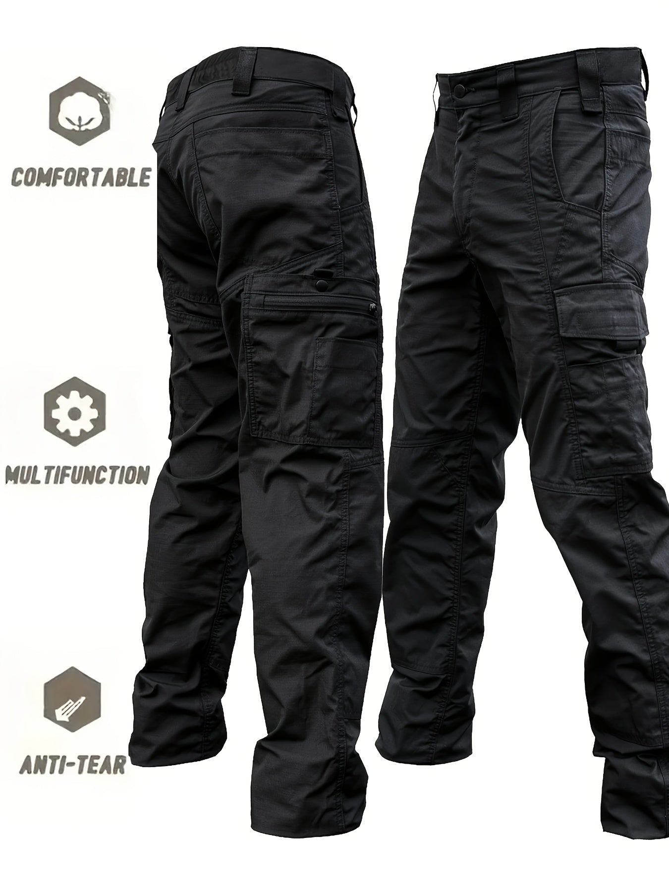 Men’s Outdoor Cargo Pants – Anti-Tear, Multi-Pocket Work Trousers