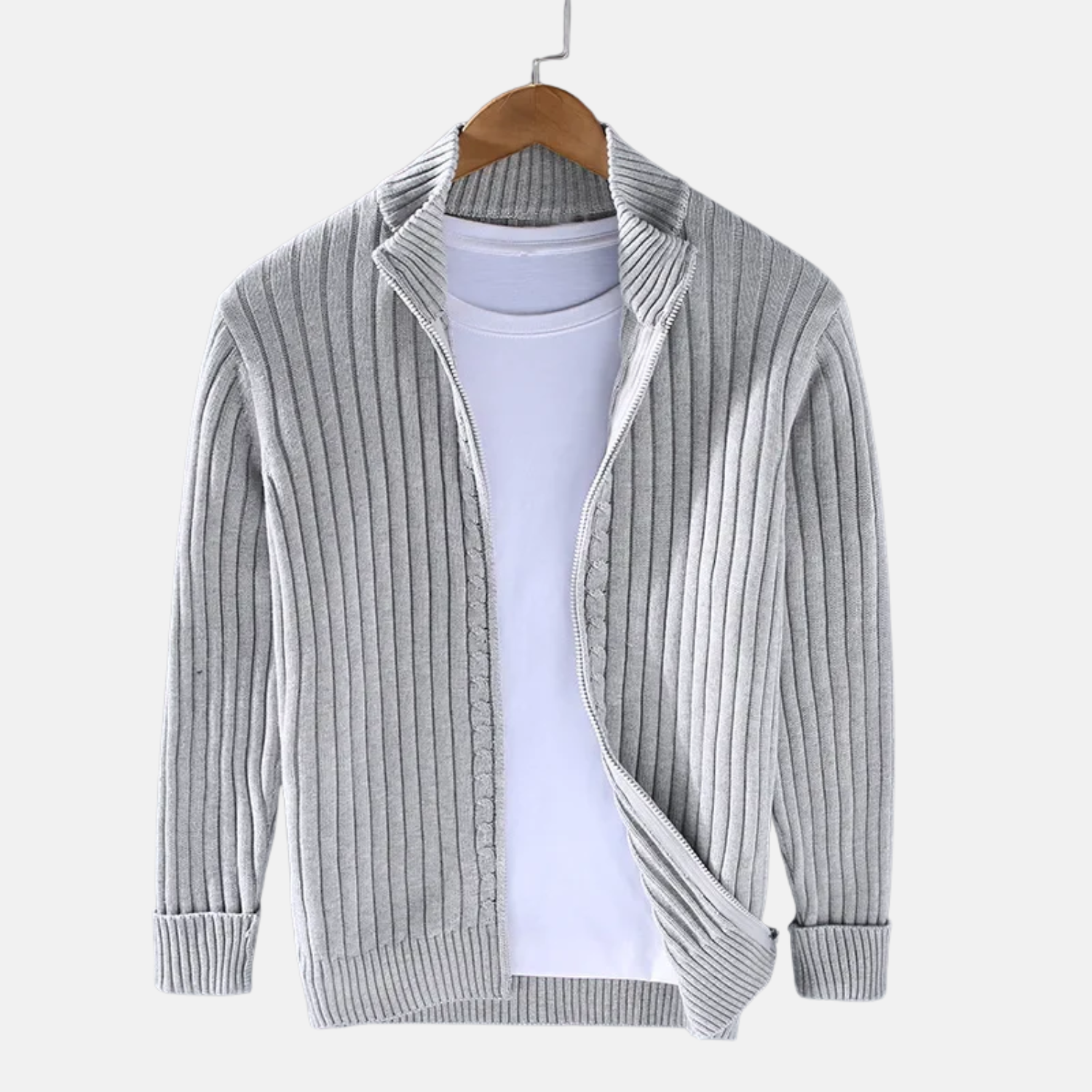 Men’s Wool Zip Cardigan Vest – Chic Style & Everyday Comfort