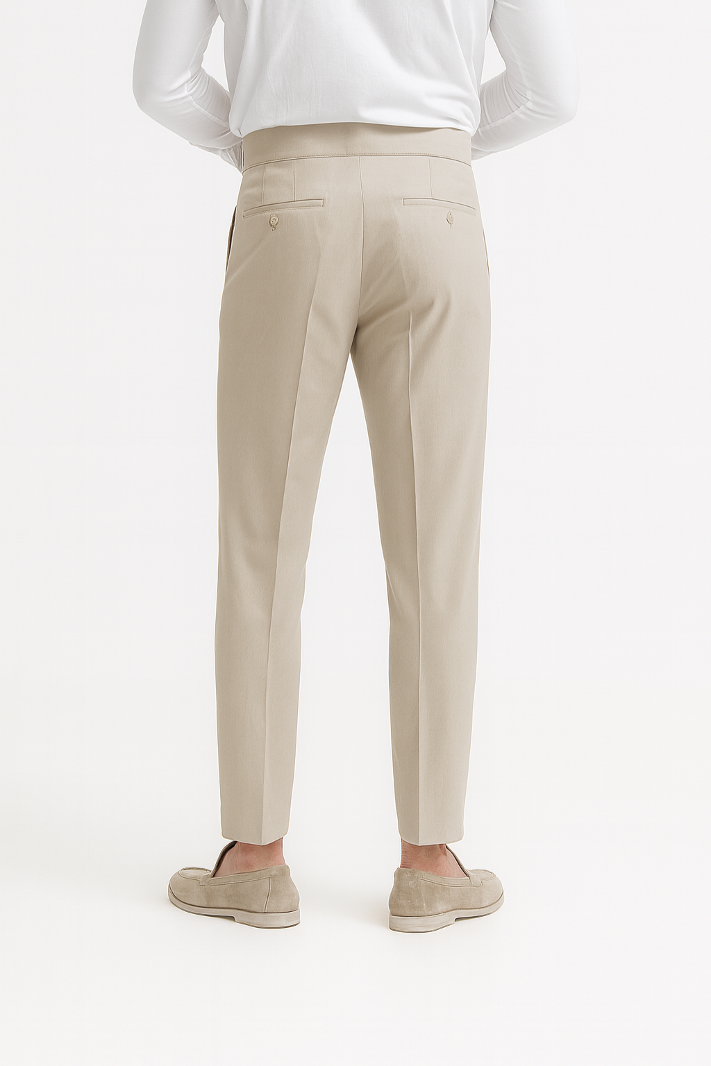 Aldemond Men’s Pleated Belt Loop Luxe Trousers