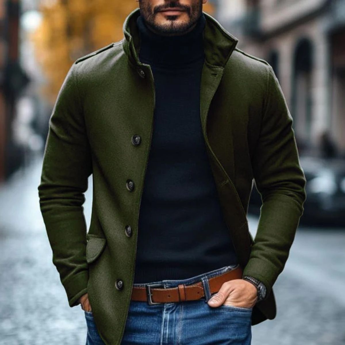 Wool Coat – Men’s Smart Tailored Overcoat | Classic Winter Elegance