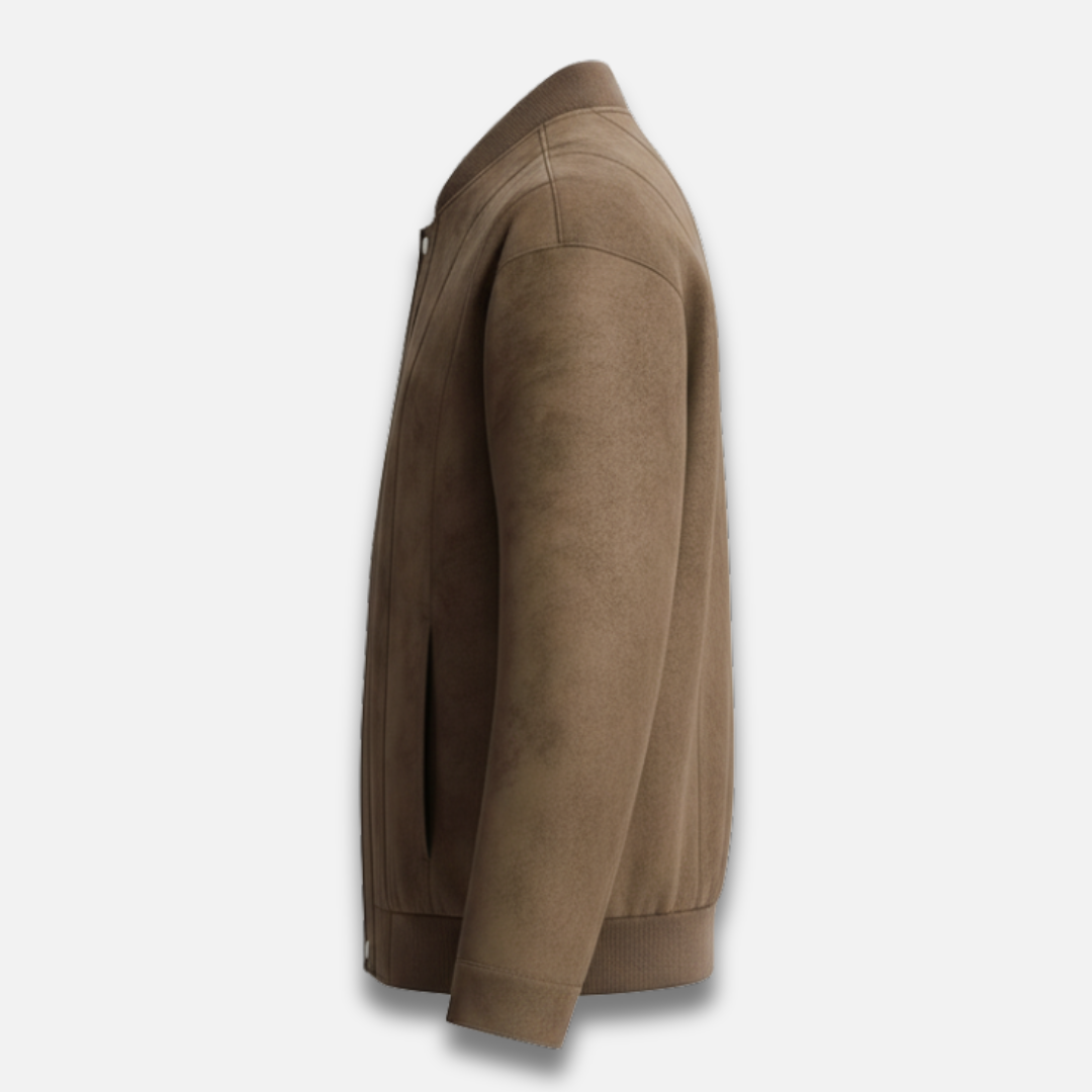 Men’s Classic Suede Bomber Jacket