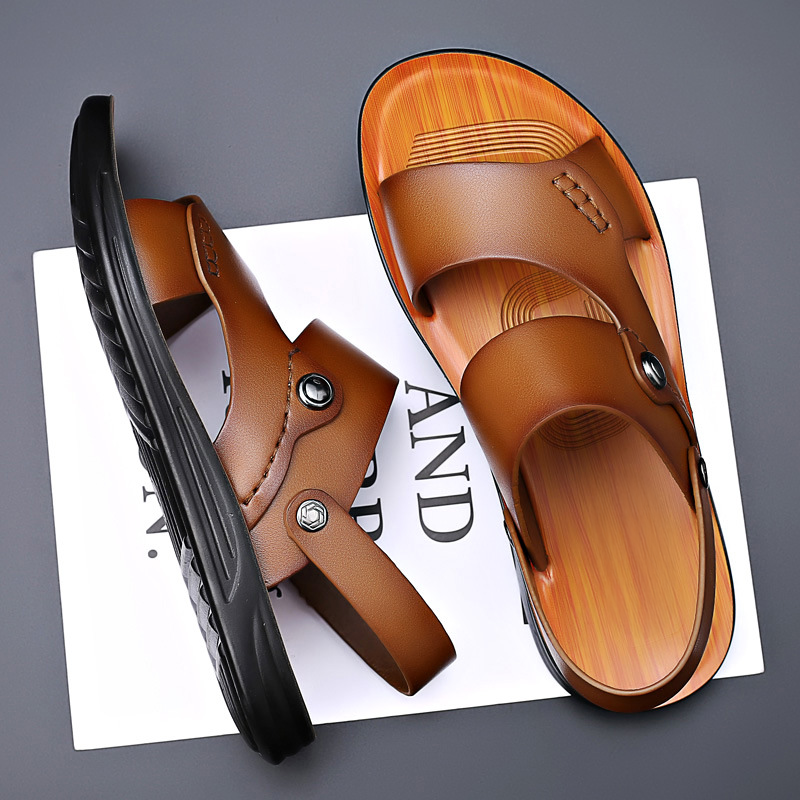 Avenwood Men Cushioned Leather Sandals
