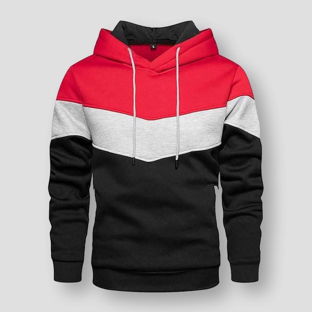 North Royal Striped Hooded Sweatshirt – Men’s Casual Pullover Hoodie