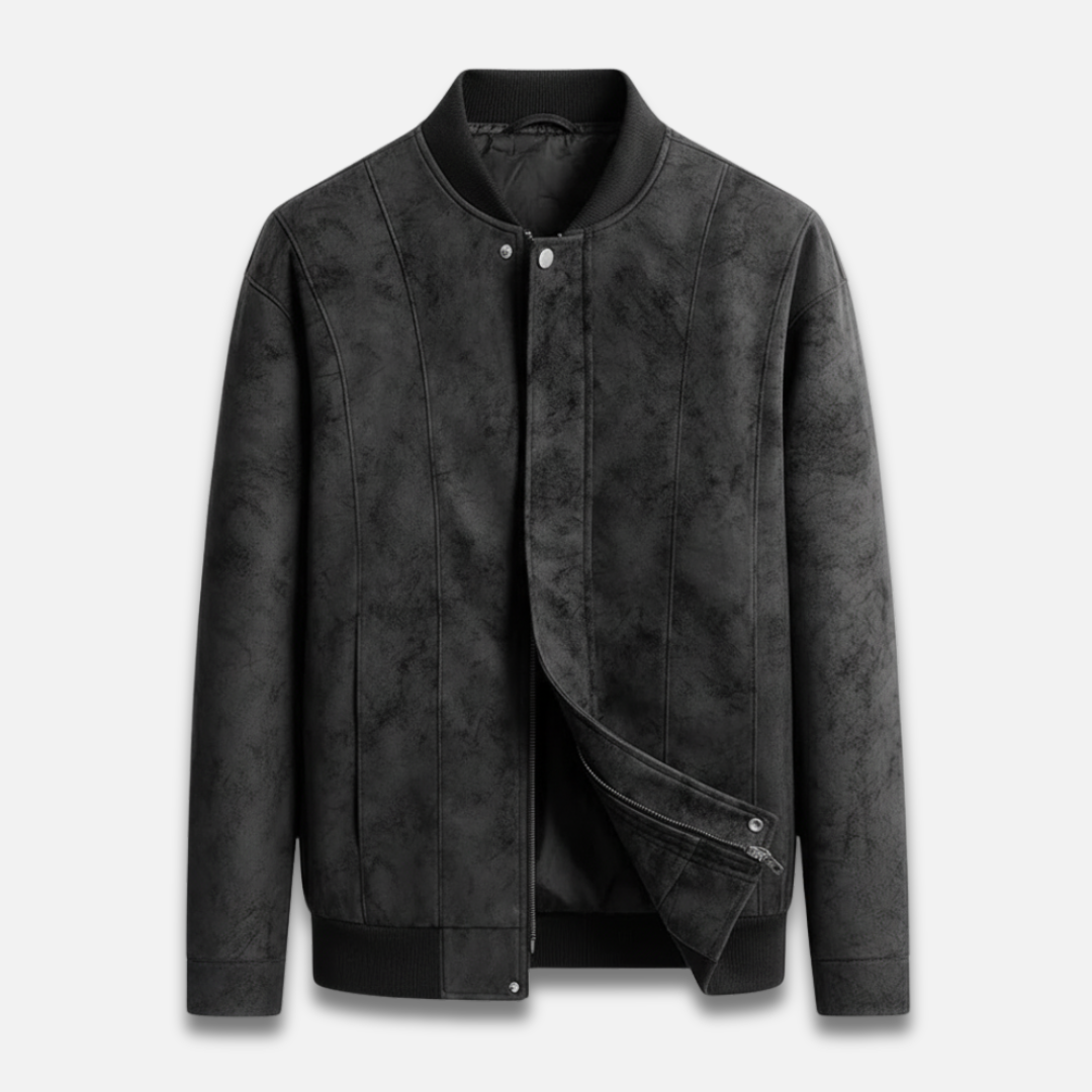Men’s Classic Suede Bomber Jacket