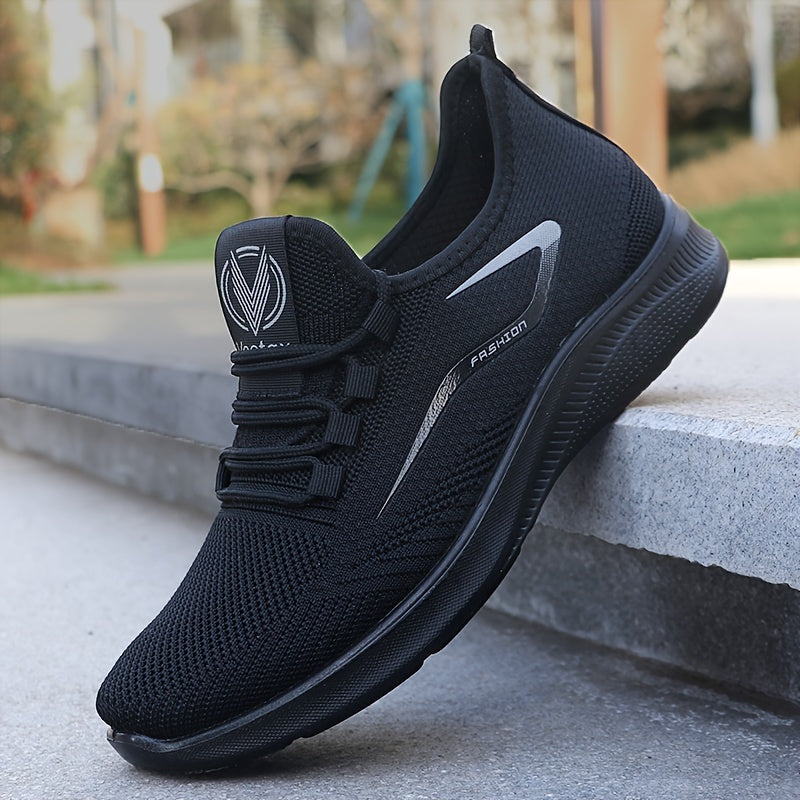 Men’s Lightweight Breathable Knit Running Shoes – Slip-On Comfort & All-Day Performance