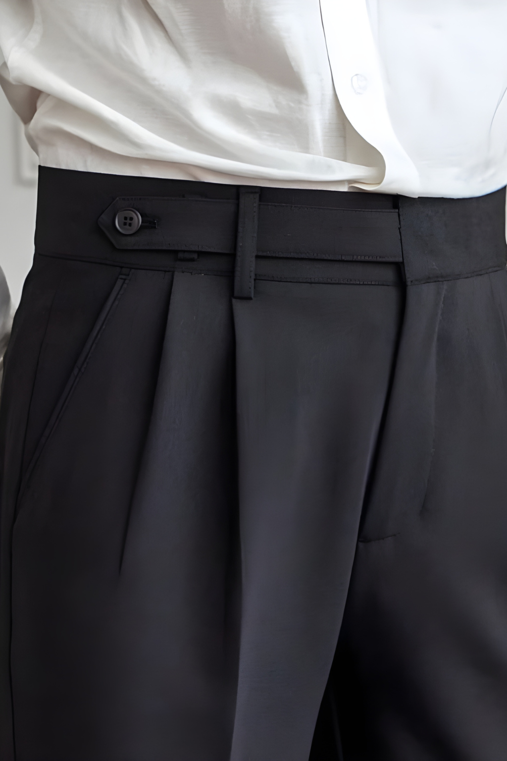 Aldemond Men’s Pleated Belt Loop Luxe Trousers