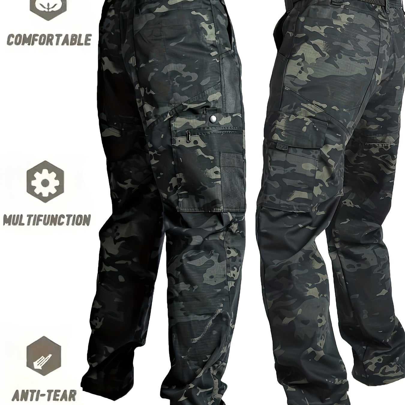 Men’s Outdoor Cargo Pants – Anti-Tear, Multi-Pocket Work Trousers