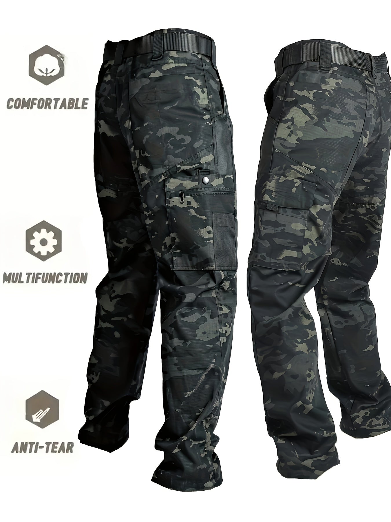 Men’s Outdoor Cargo Pants – Anti-Tear, Multi-Pocket Work Trousers
