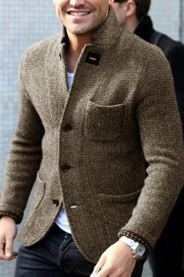 Thomas Men’s Retro Cardigan Jacket – Classic Knitwear with Timeless Vintage Design