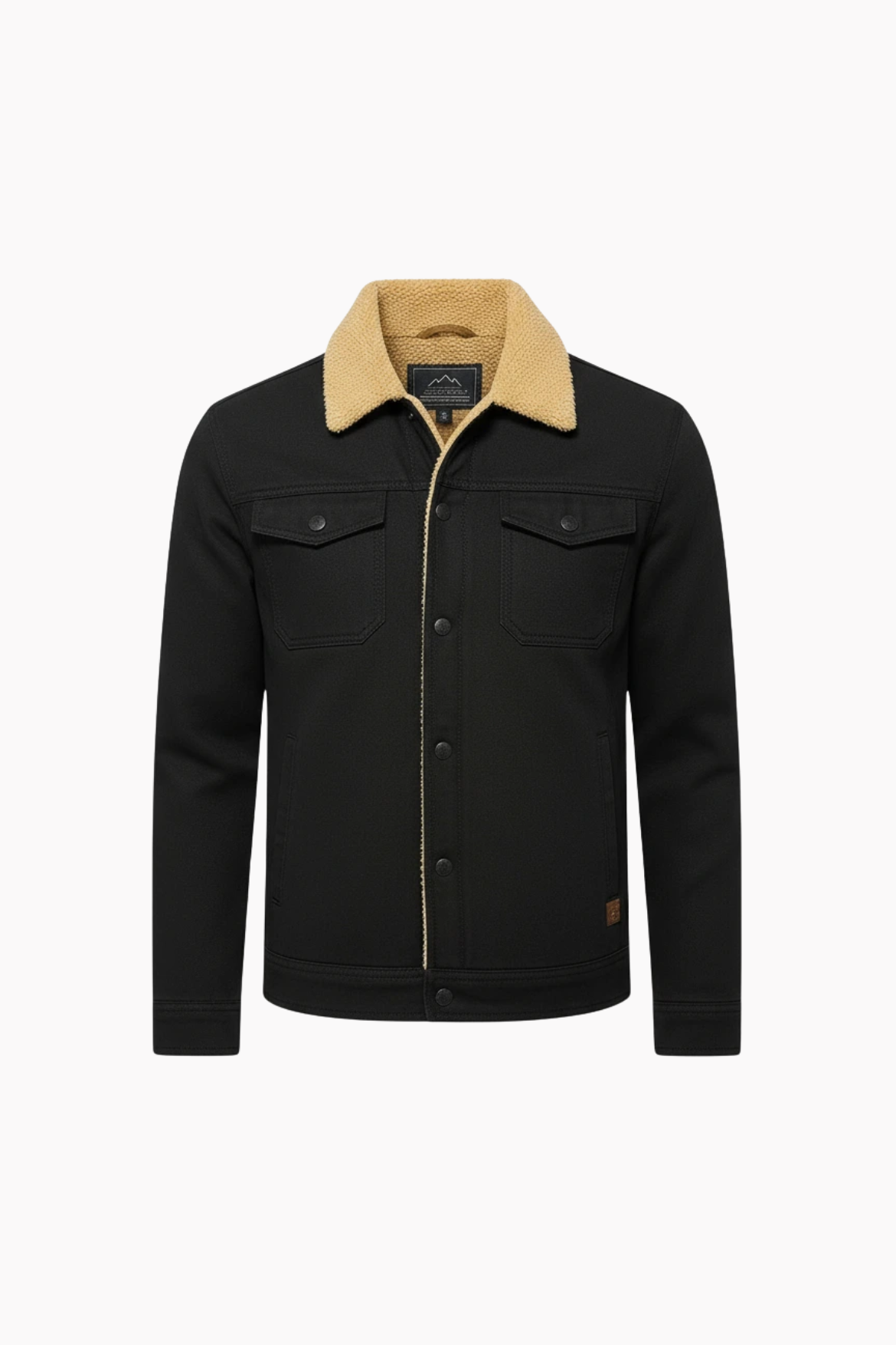 Alpine Trucker Fleeced Men Jacket - Black