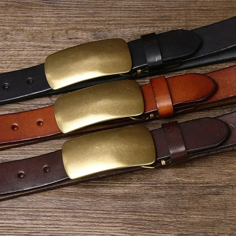 Hercules Men Waist Brass Buckle Belt