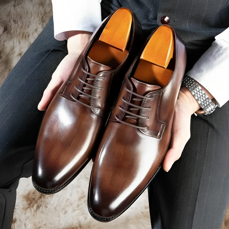 Orthopedic Leather Dress Shoes for Men – Elegant, Supportive & Durable