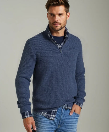 Classic Highland Quarter-Zip Sweater - Cross & Crown