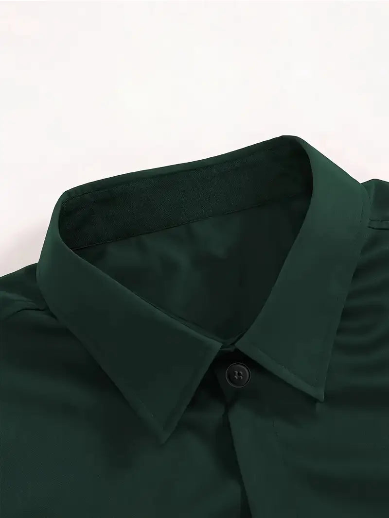 Men’s Formal Dress Shirt – Long Sleeve Ceremony Shirt – Classic Elegant Style for Events