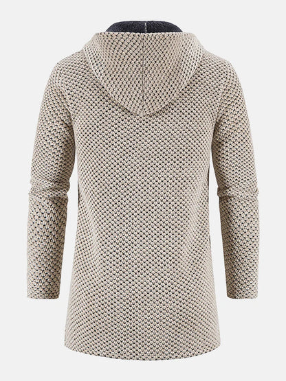 Chris - Long fleece hooded sweater for men